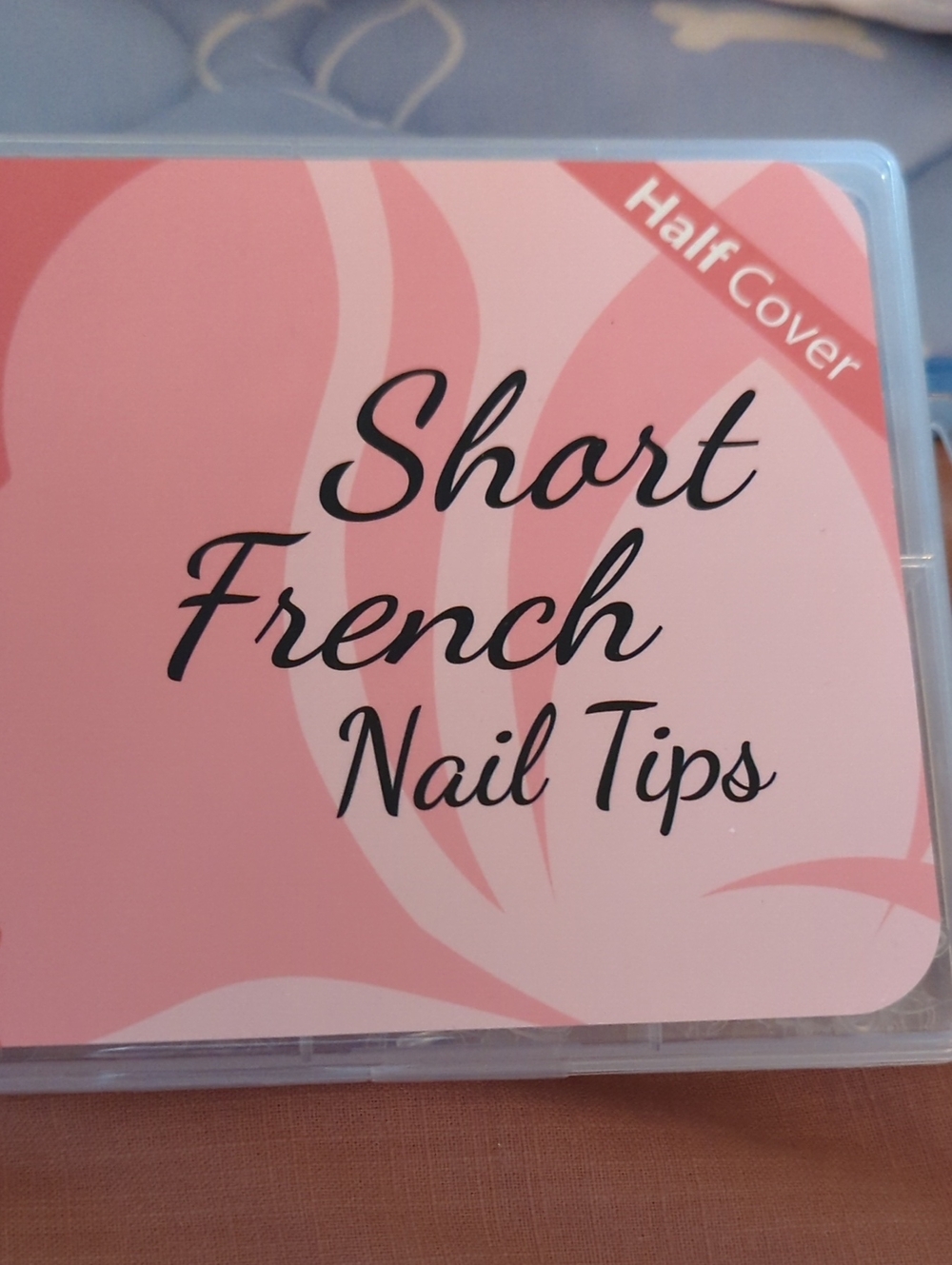 Short French Nail Tips - Pink Half Cover Set